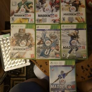 7 Games+ /Microsoft Xbox 360 Madden NFL 09,10,11,12,13,15,16,+ NHL 08
